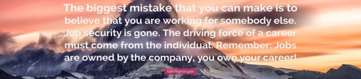 Owning your career quote